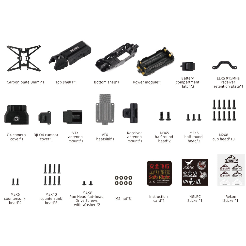 HGLRC Rekon35 V2 FPV Frame Kit - Drone Kit Long Range ulasan dan harga