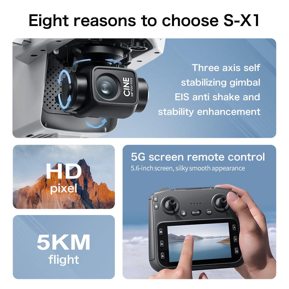 Lenovo S-X1 MAX GPS Drone 3-Ax - Drone Kit With Camera ulasan dan harga