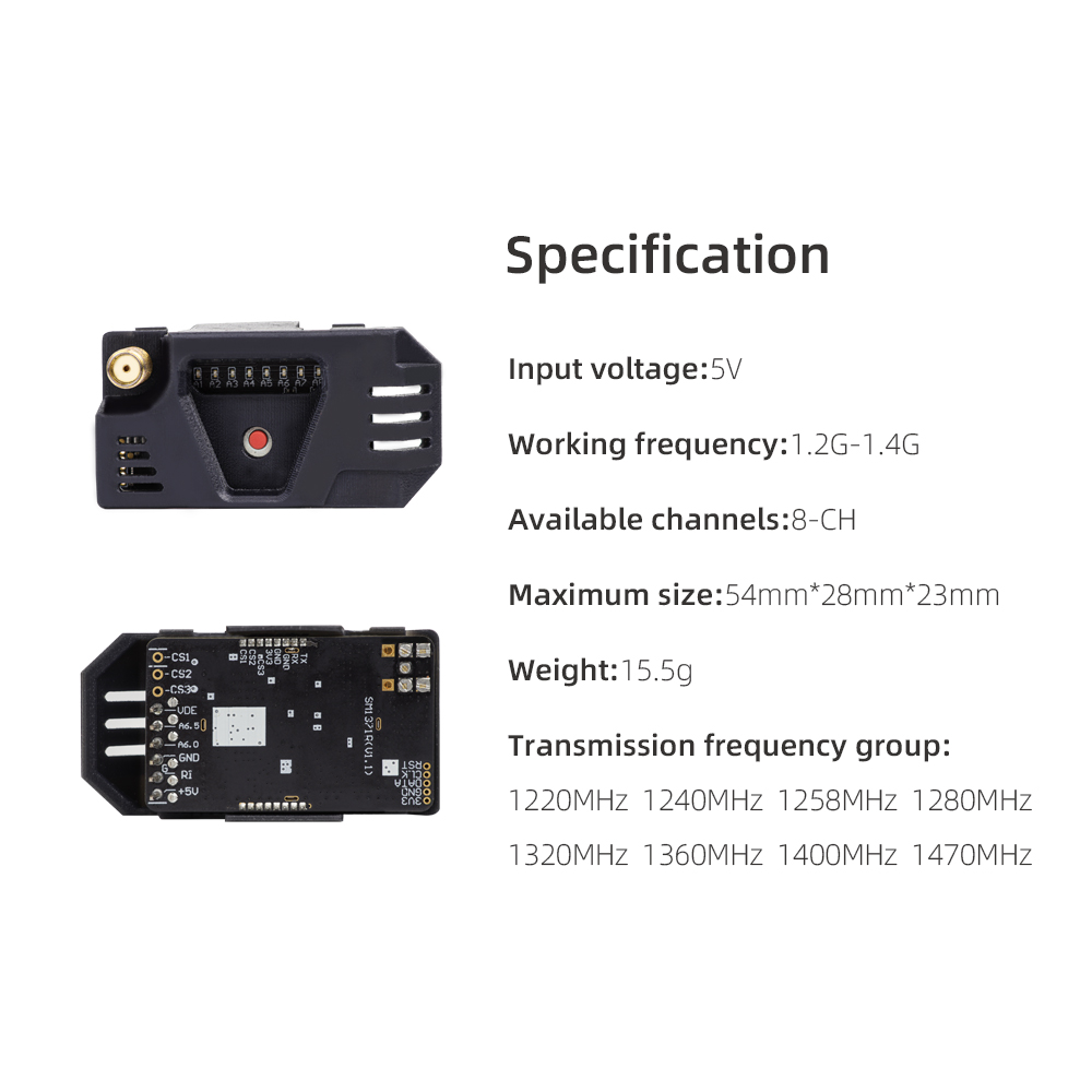 HGLRC 1.2G VRX Receiver Kit 8C - Drone Kit Long Range ulasan dan harga